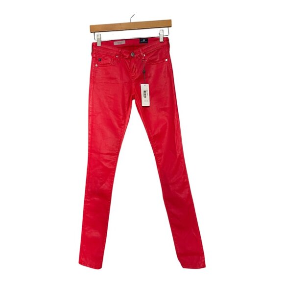 AG Adriano Goldschmied Women's Farrah Skinny Fit style LSS1288 Jeans RED Size 24 - Picture 4 of 12